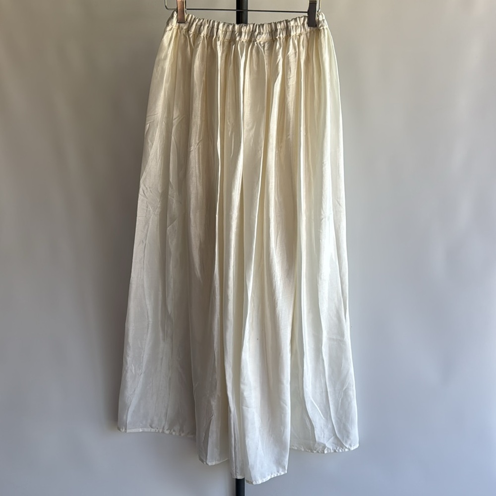 Vintage Papa Vancouver Flowy Cream Maxi Skirt - sz M